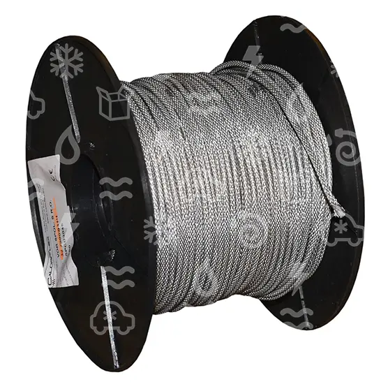 kabel topný metráž, 15 W/m, 230 V, 50 Hz, silikonový, ocelový ople